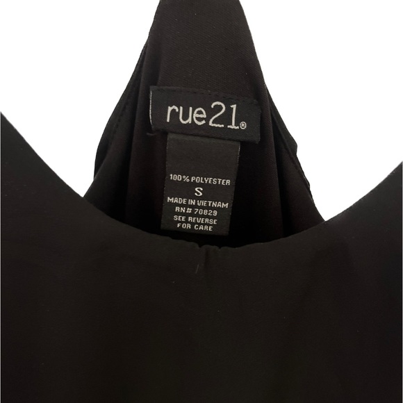 Rue21 Black Chiffon Maxi Dress with Liner and Side Slit - Picture 5 of 6